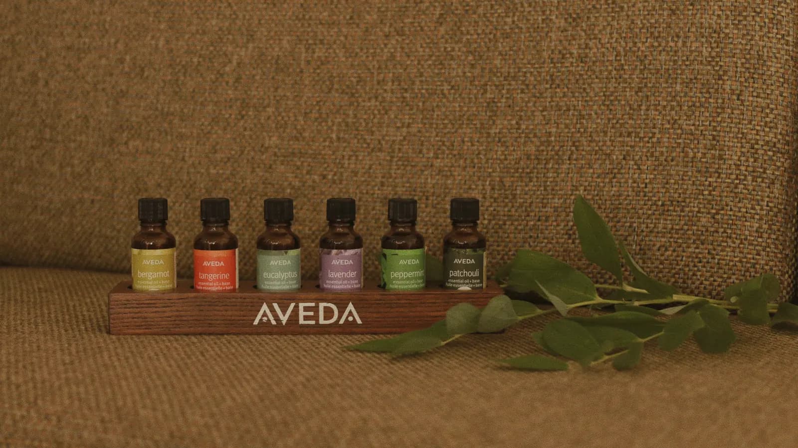 AVEDA pure-fume aroma oils used in the sensory ritual · RARIEN Myeongdong